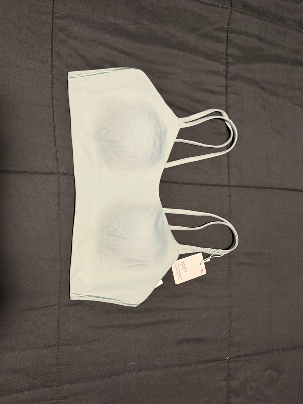 lululemon athletica pastel blue strapless bandeau bralette
